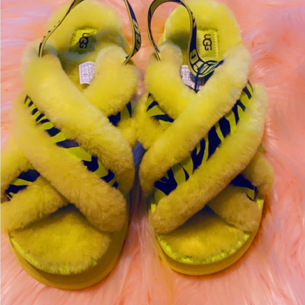 Uggs lime green with black brand new